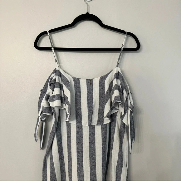 NWOT Misa Los Angeles Nicolette Cold Shoulder Striped Mini Dress Size Small - Picture 10 of 14